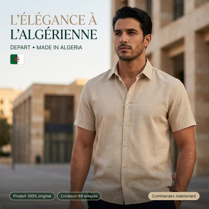 DEPART MEN CHEMISE LIN BIEGE