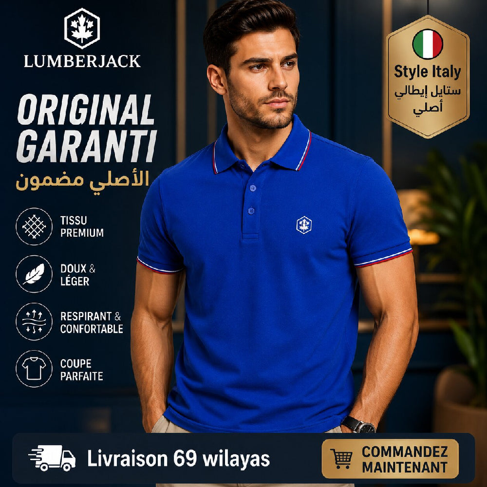 LUMBERJACK POLO SELECT MINI LOGO NAVY
