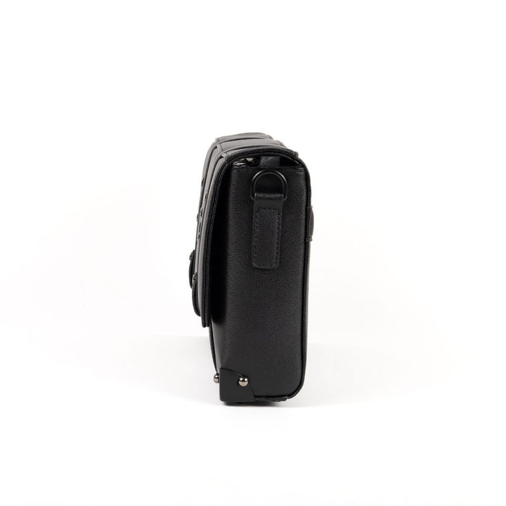 VO7 Sacoche de Luxe Homme Cuir Noir
