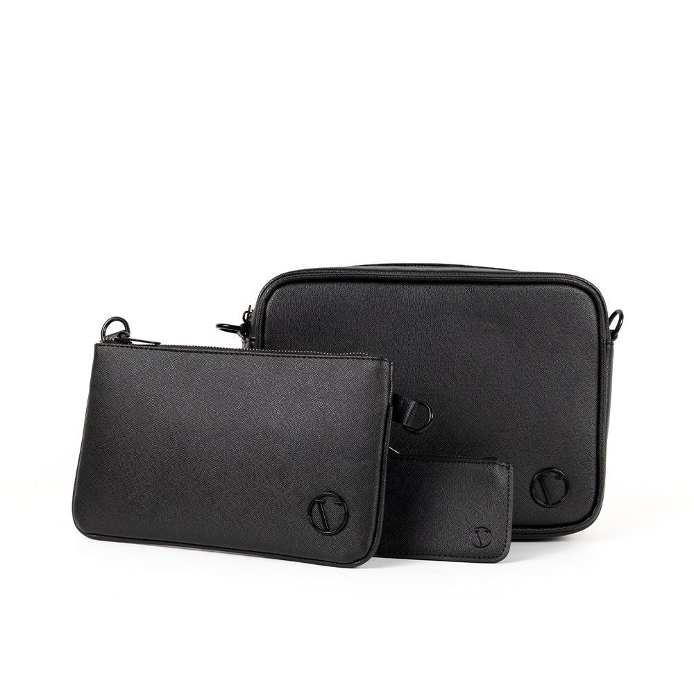 VO7 Sacoche De Luxe VO7 Homme Cuir 3 Piéces Noir