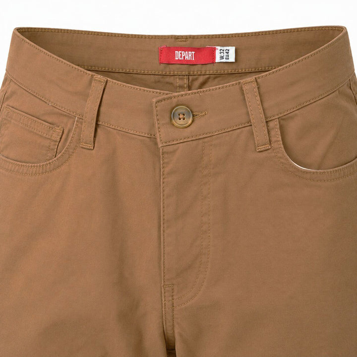 Depart Short Toile Homme Marron