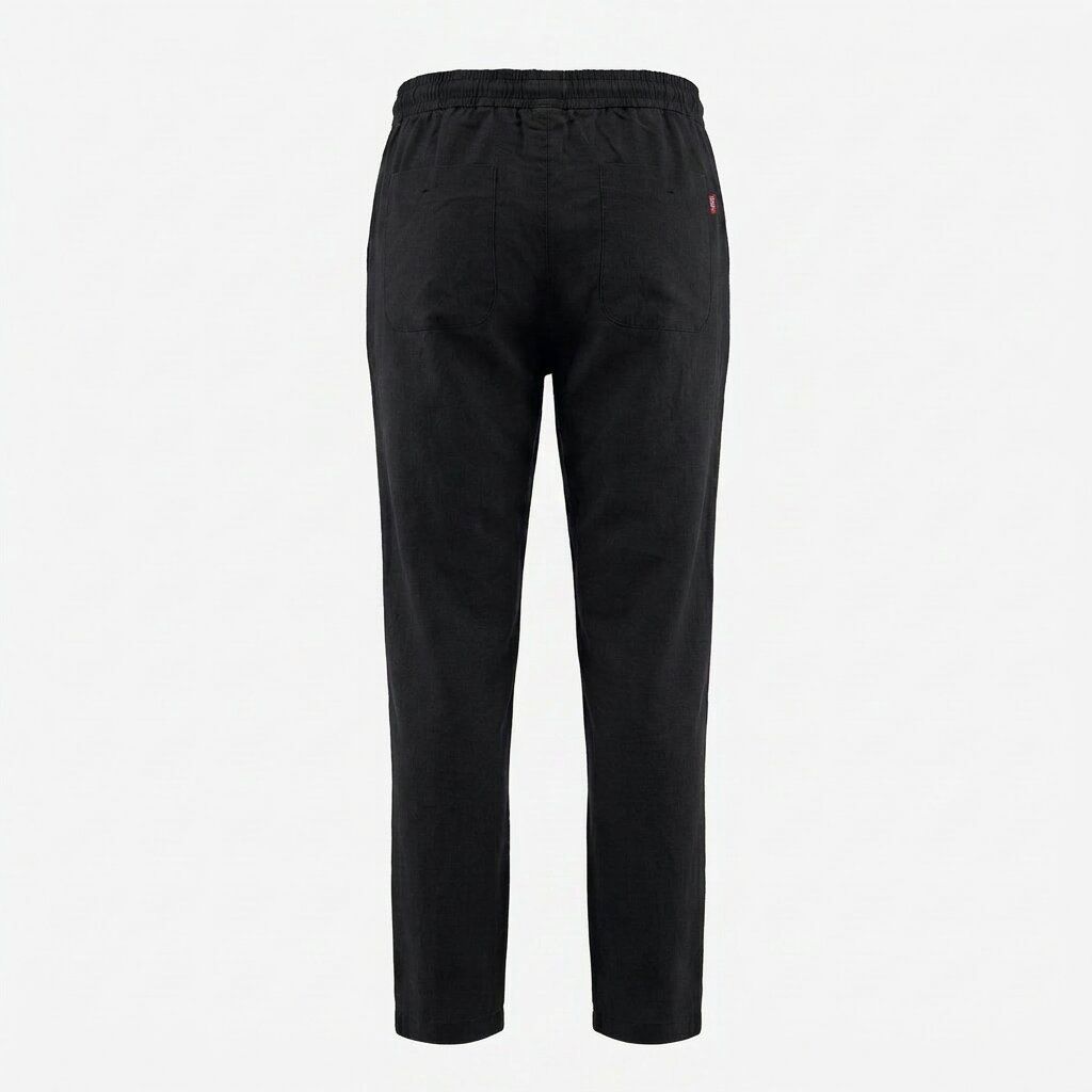 Depart Pantalon en Lin Homme Noir