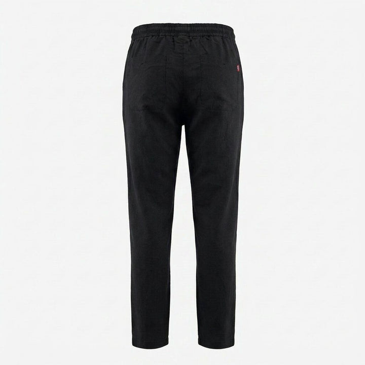 Depart Pantalon en Lin Homme Noir