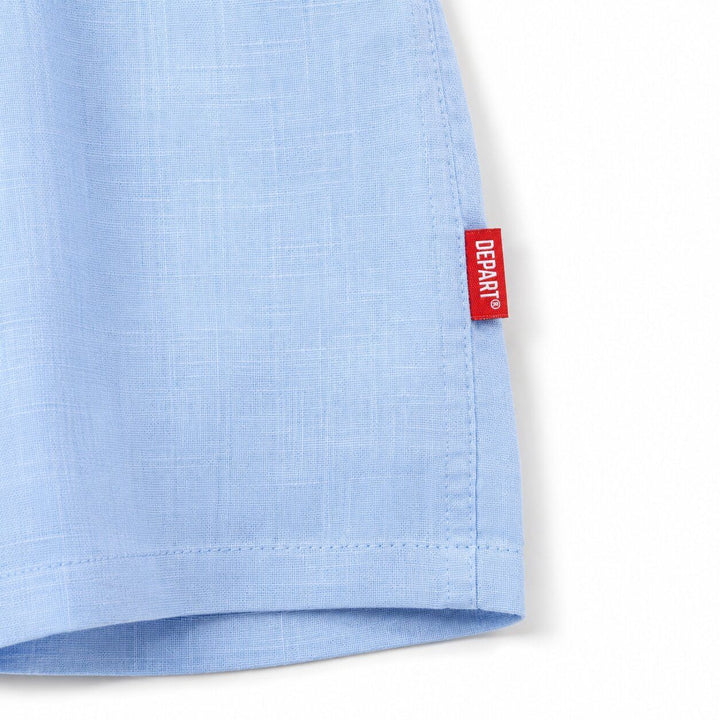 Depart Chemise en Lin Homme Bleu Ciel