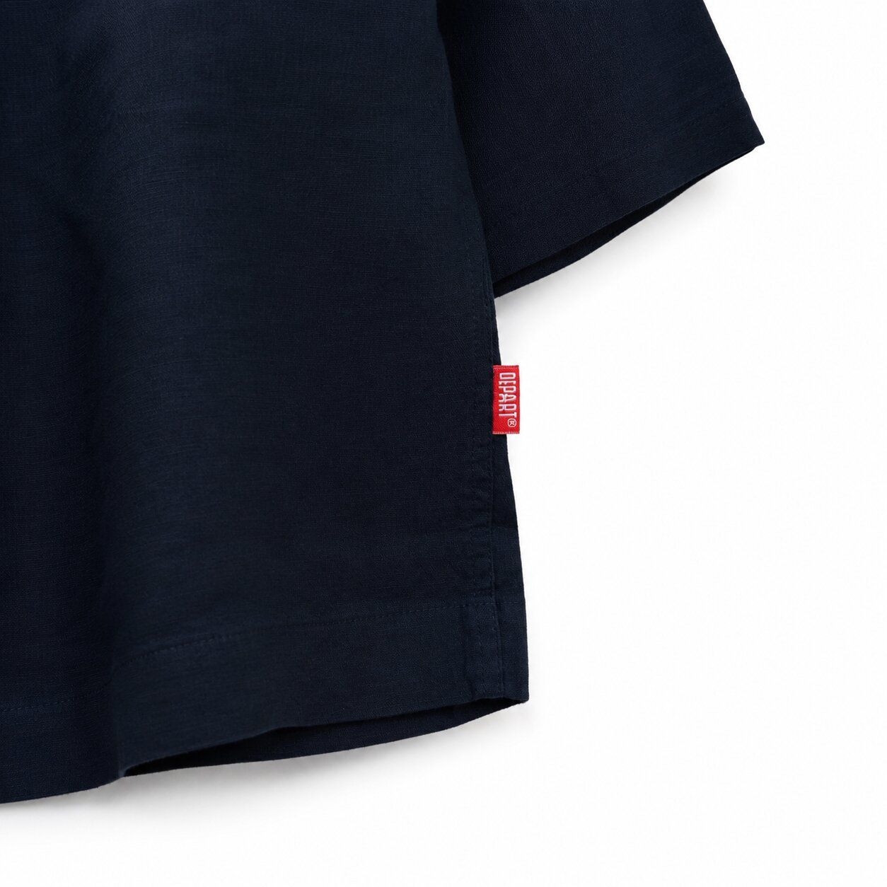 Depart Chemise en Lin Homme Bleu Marine