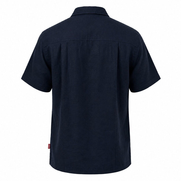 Depart Chemise en Lin Homme Bleu Marine