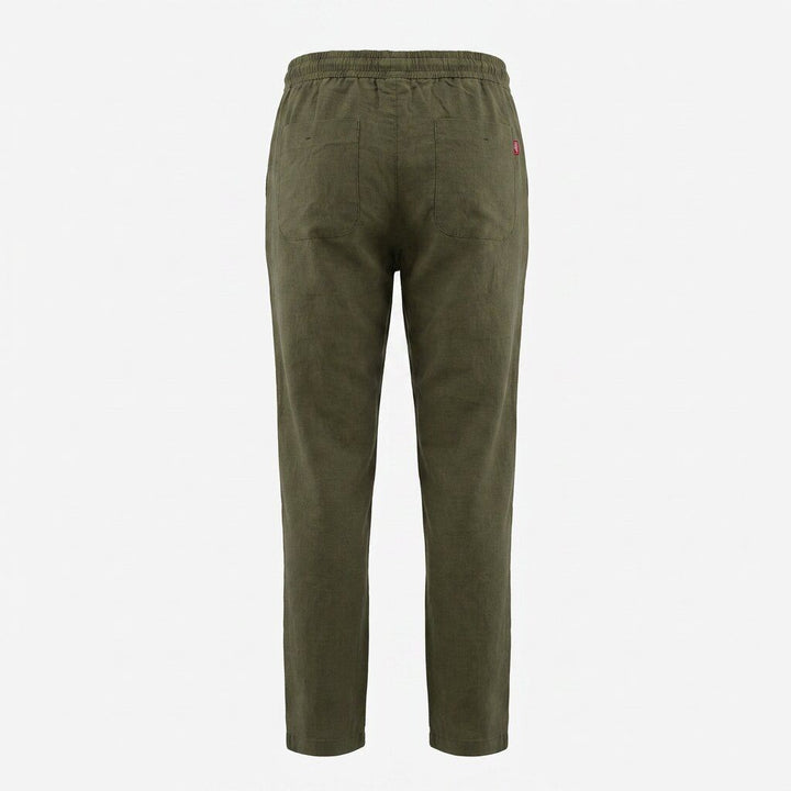 Depart Pantalon en Lin Homme Kaki