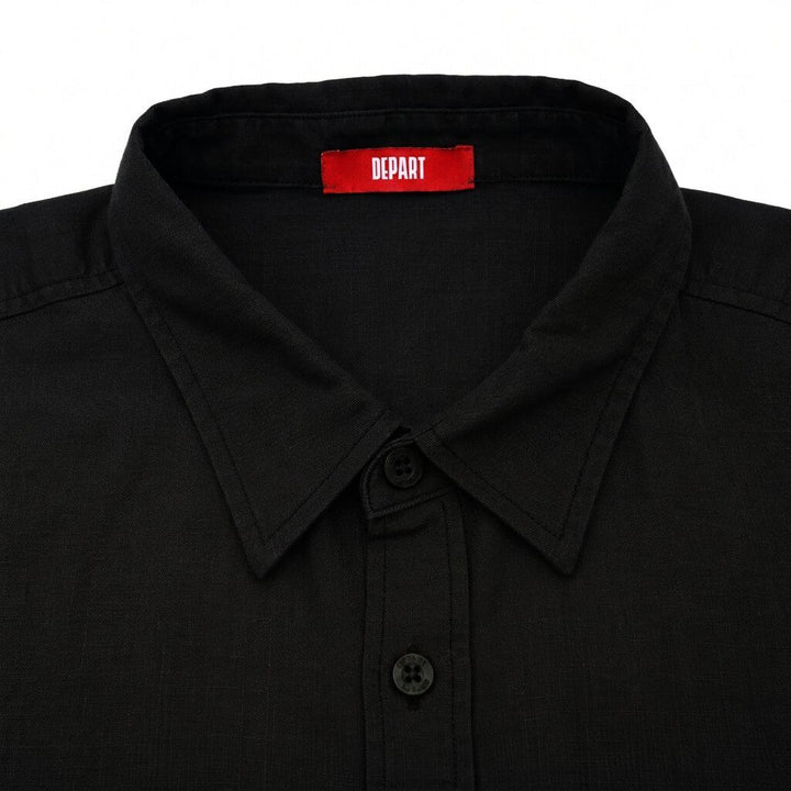 Depart Chemise en Lin Homme Noir
