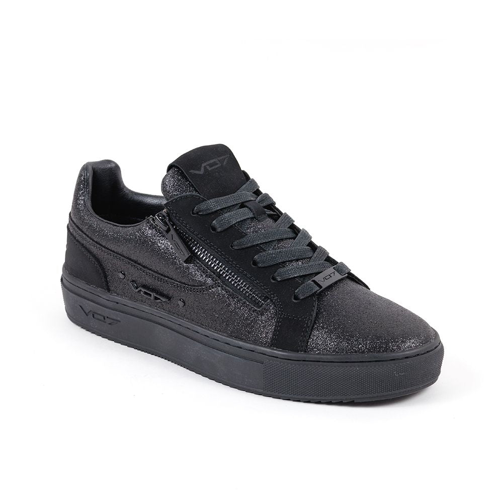 VO7 Baskets de Luxe Roma Glitter Homme Noir