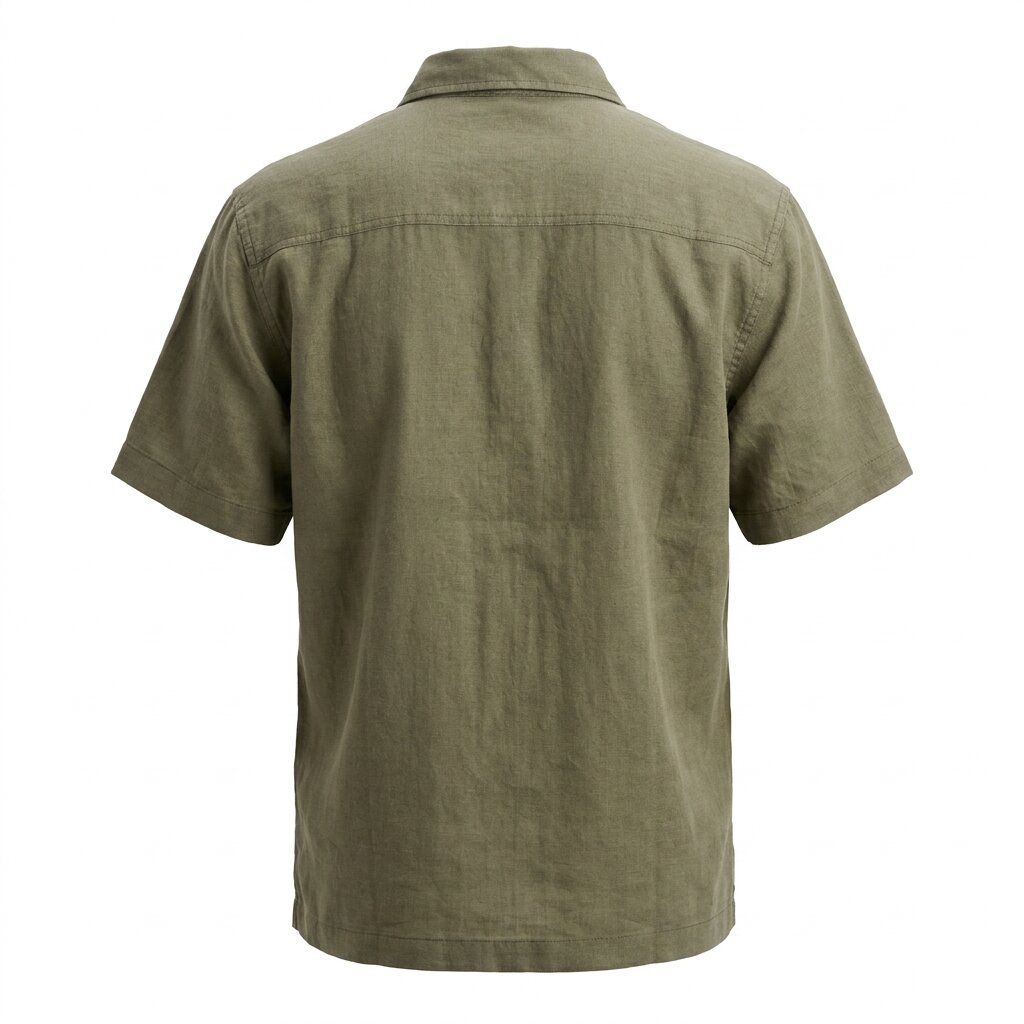 Depart Chemise en Lin Homme Kaki