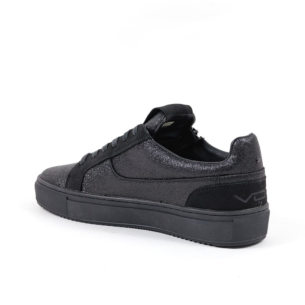 VO7 Baskets de Luxe Roma Glitter Homme Noir