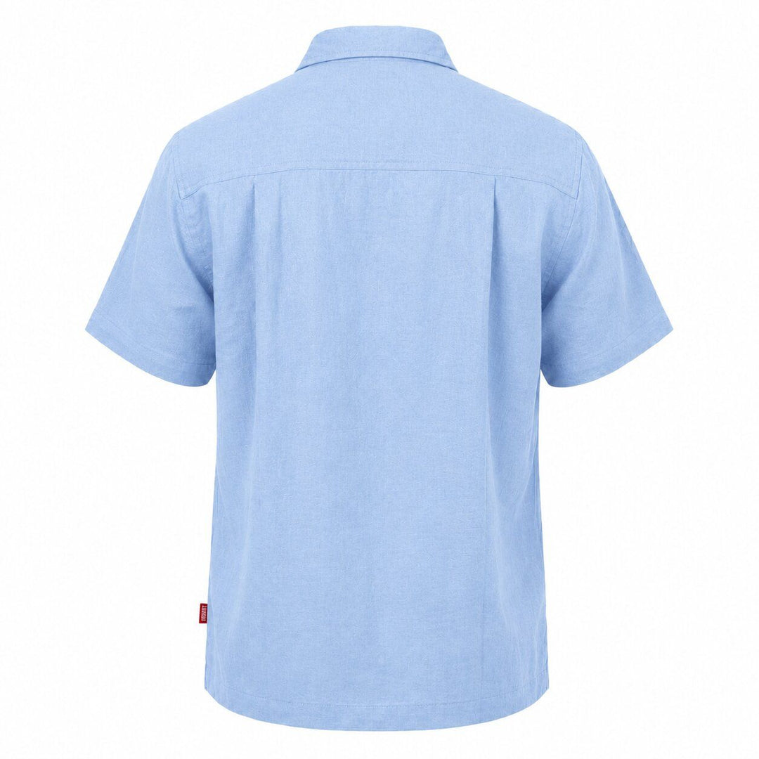 Depart Chemise en Lin Homme Bleu Ciel