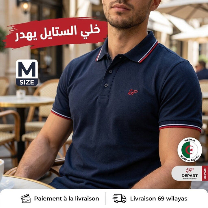Depart Polo Select Homme Bleu Marine