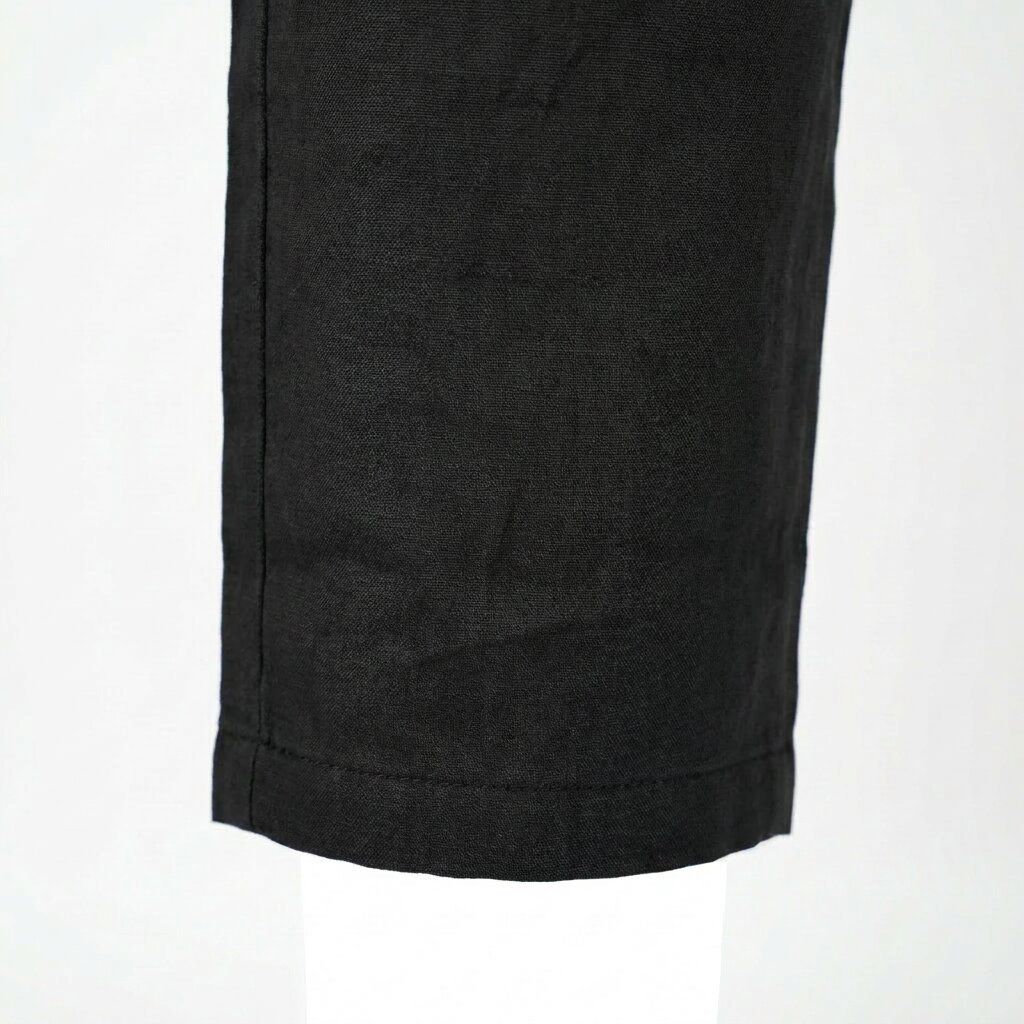 Depart Pantalon en Lin Homme Noir
