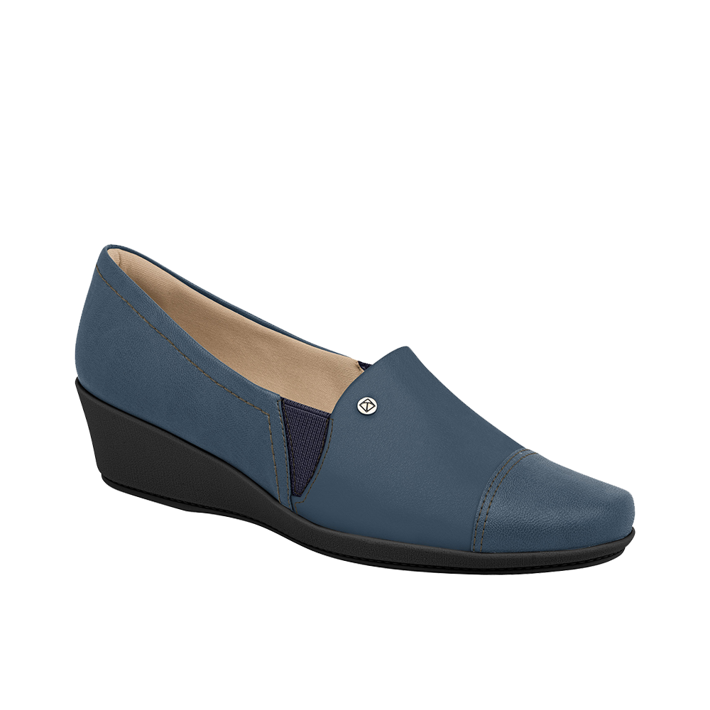 Piccadilly Ballerines Compensées Bleu