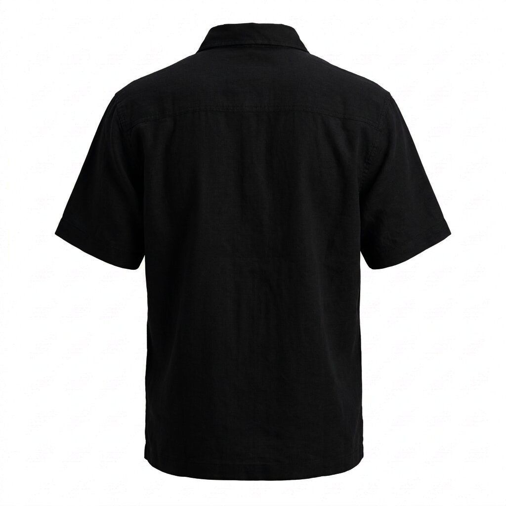 Depart Chemise en Lin Homme Noir