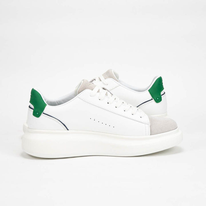 VO7 Baskets Aston Wimbledon Homme Blanc/Bleu/Vert