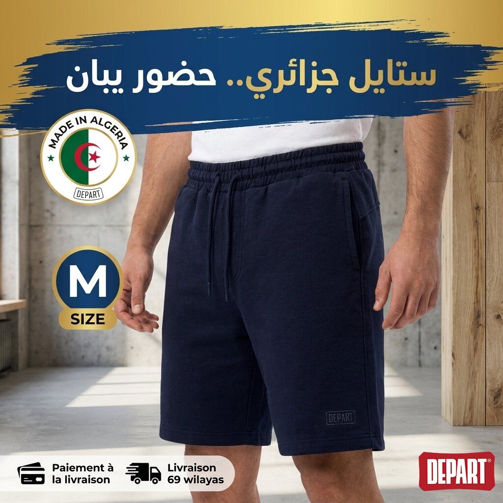 Depart Short Jogging Homme Bleu Marine