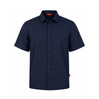 Depart Chemise en Lin Homme Bleu Marine