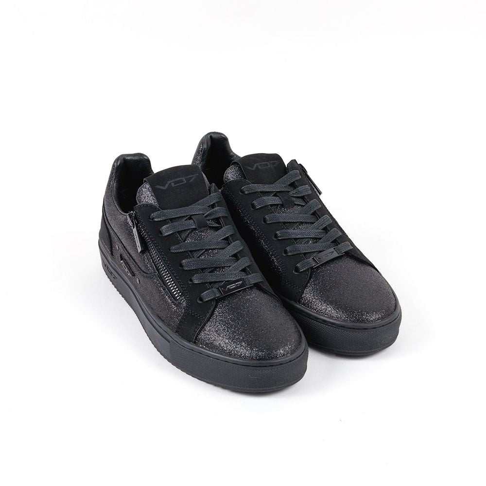 VO7 Baskets de Luxe Roma Glitter Homme Noir