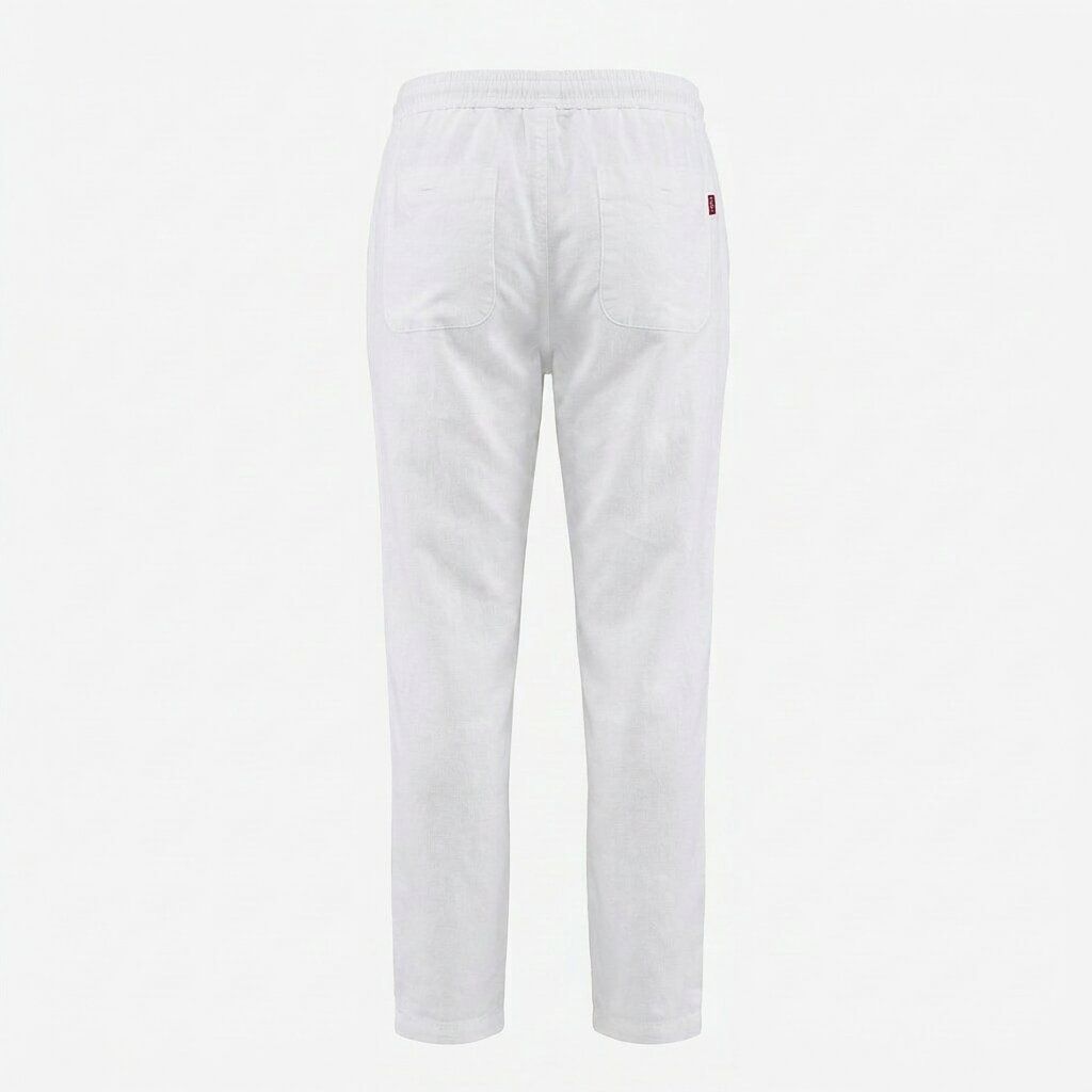 Depart Pantalon en Lin Homme Blanc