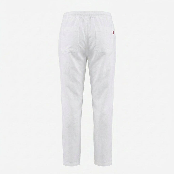 Depart Pantalon en Lin Homme Blanc