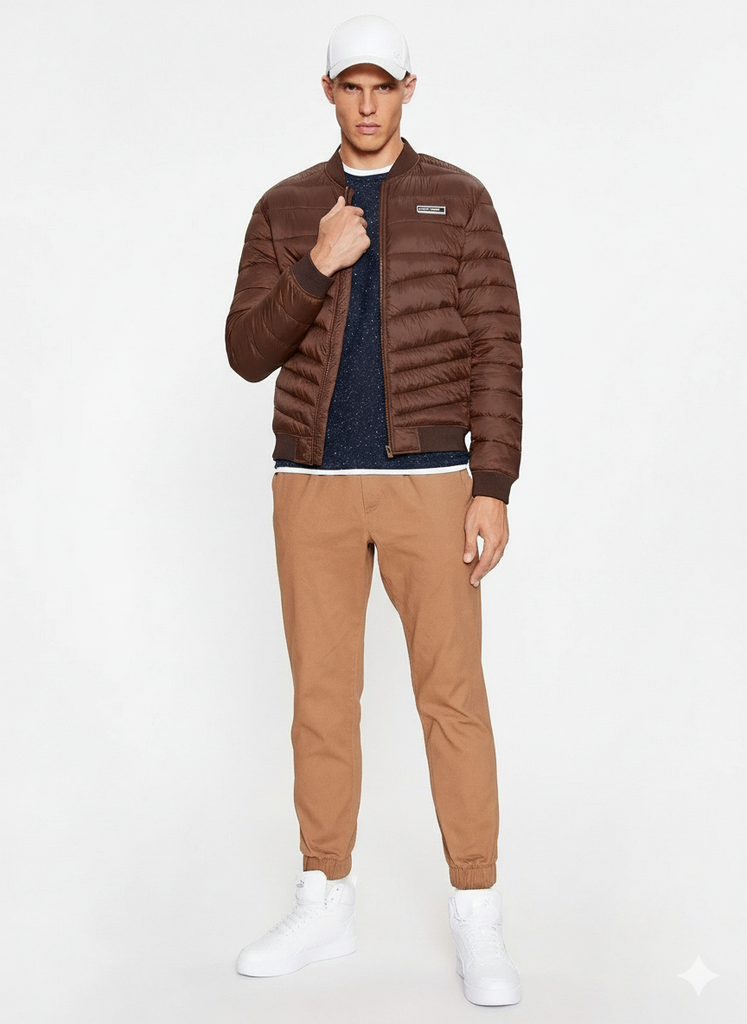 Jack & Jones Bomber Jacket Seal Brown