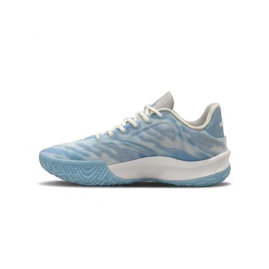 Peak Basketball Match Shoes-Sky Blue/White