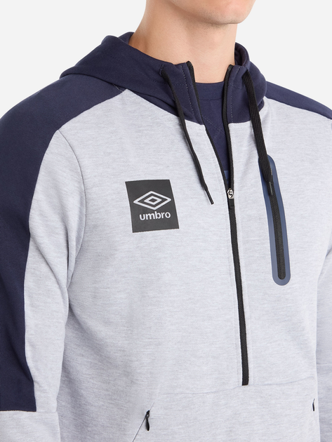 Umbro Tracksuit Terrace Half Zip Hoodie And Terrace Jogger Light Grey Marl / Peacoat
