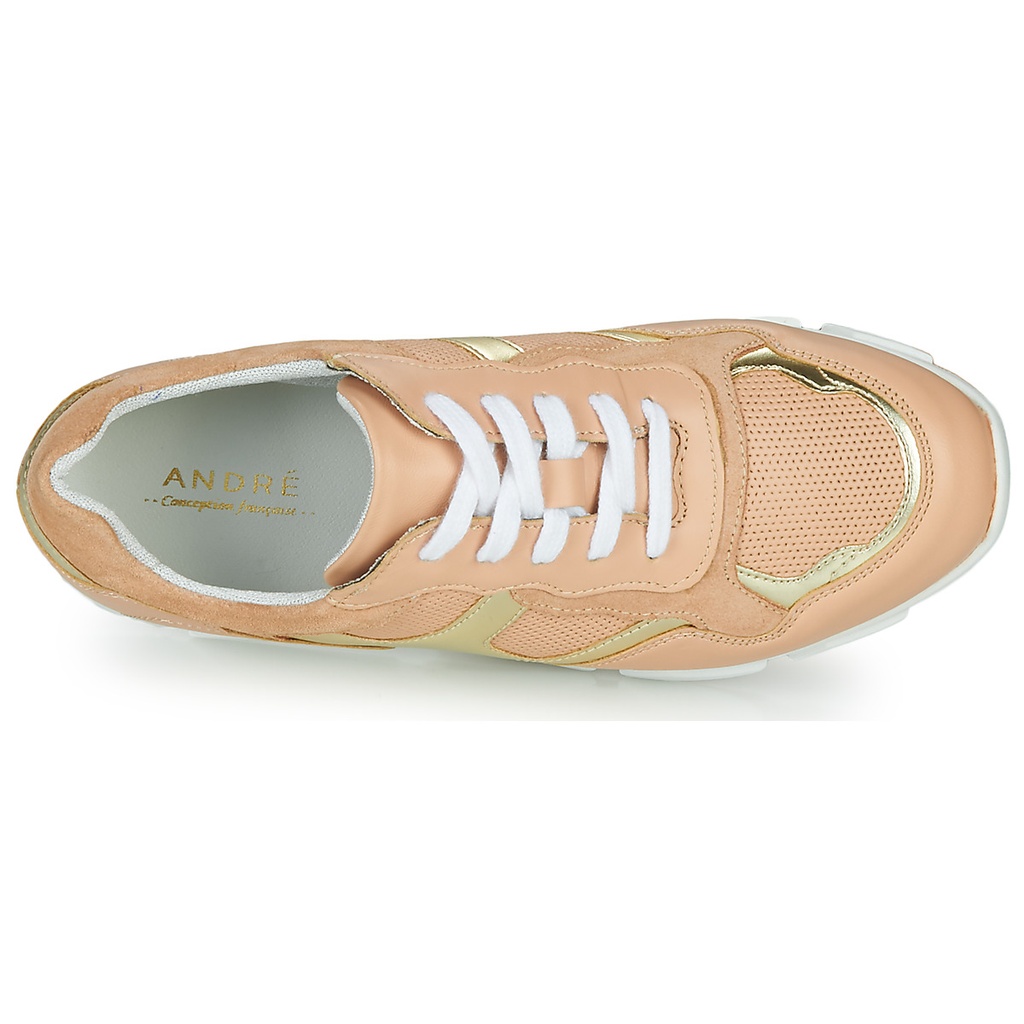 Andre Baskets Femme Cuir Rose