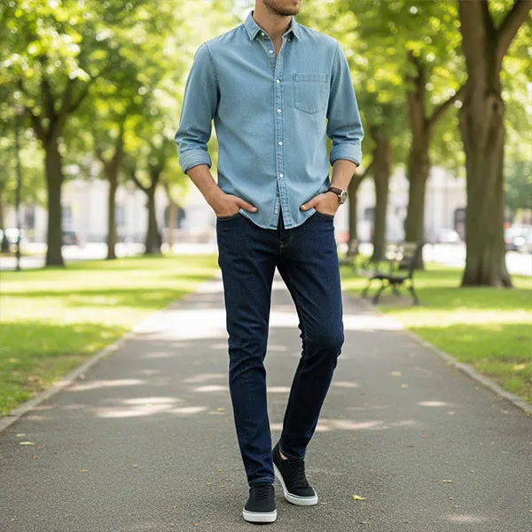 Lumberjack Pantalon Jean Homme Slim Bleu Nuit