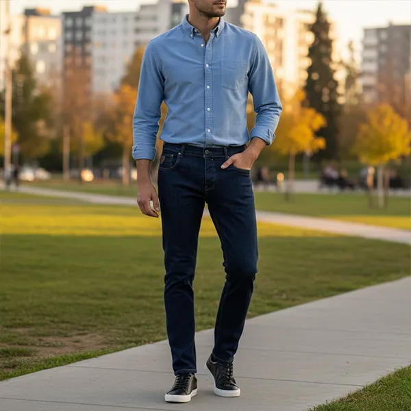 Lumberjack Pantalon Jean Homme Slim Bleu Brut