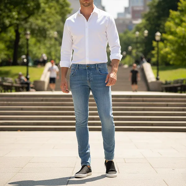 Lumberjack Pantalon Jean Homme Slim Bleu Clair