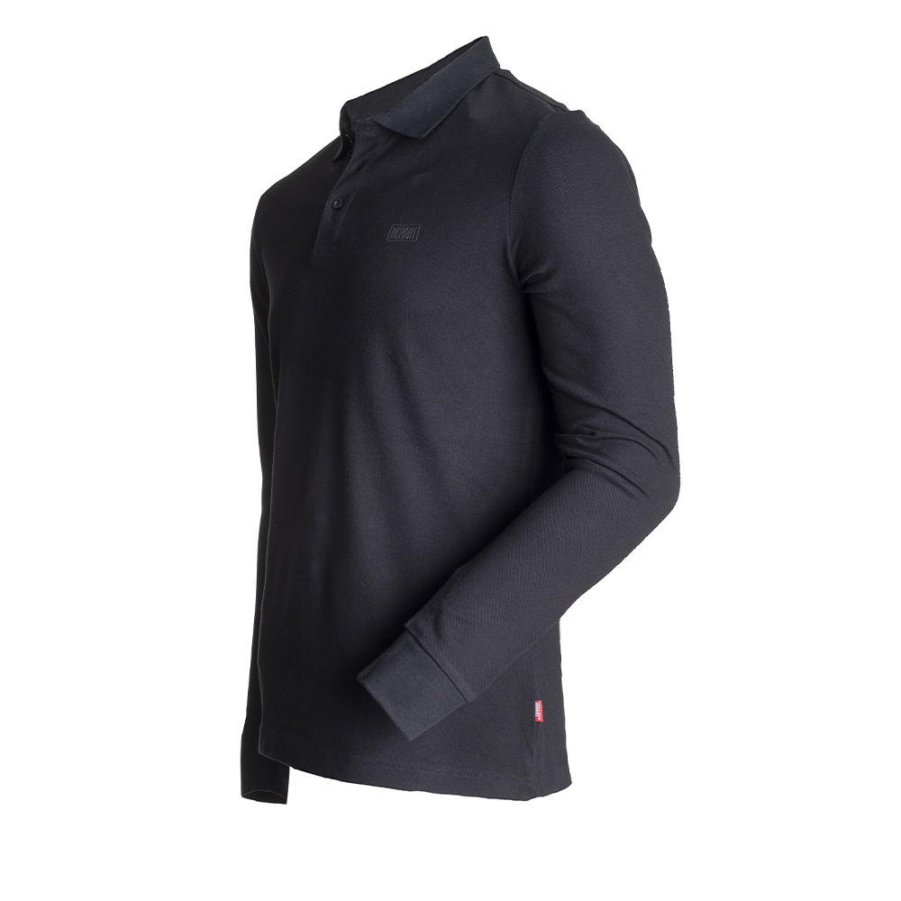 Depart Polo A Manches Homme Noir