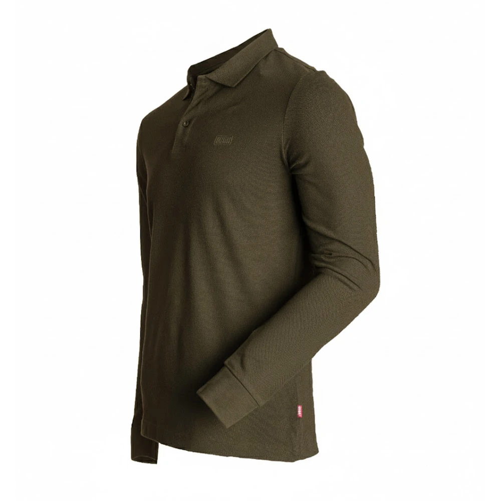 Depart Polo A Manches Hommes Kaki