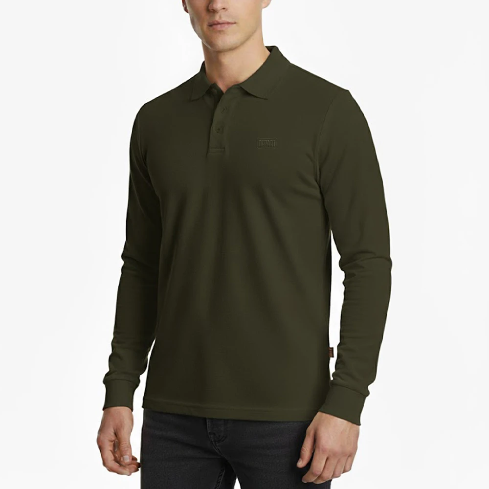 Depart Polo A Manches Hommes Kaki