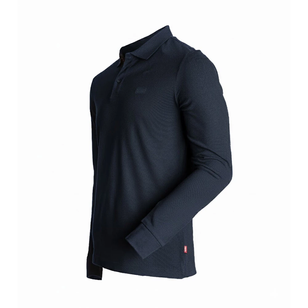 Depart Polo A Manches Hommes Bleu Marine