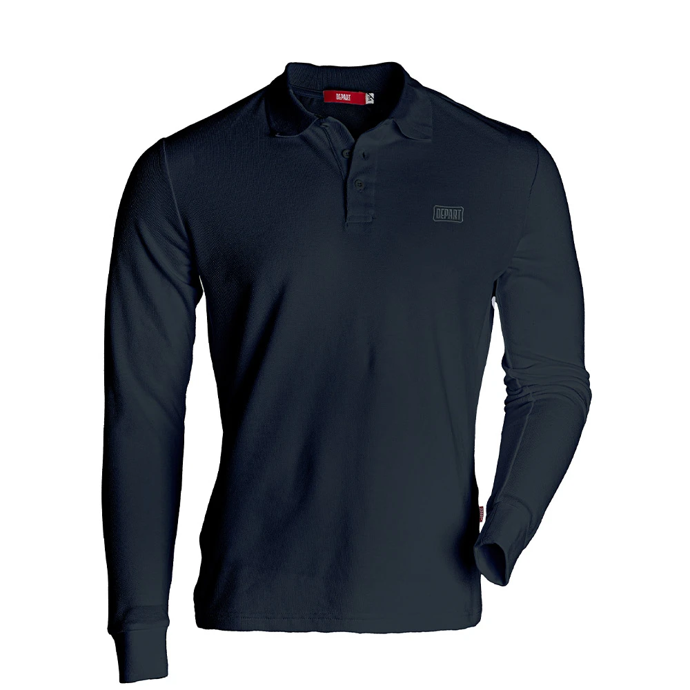 Depart Polo A Manches Homme Noir