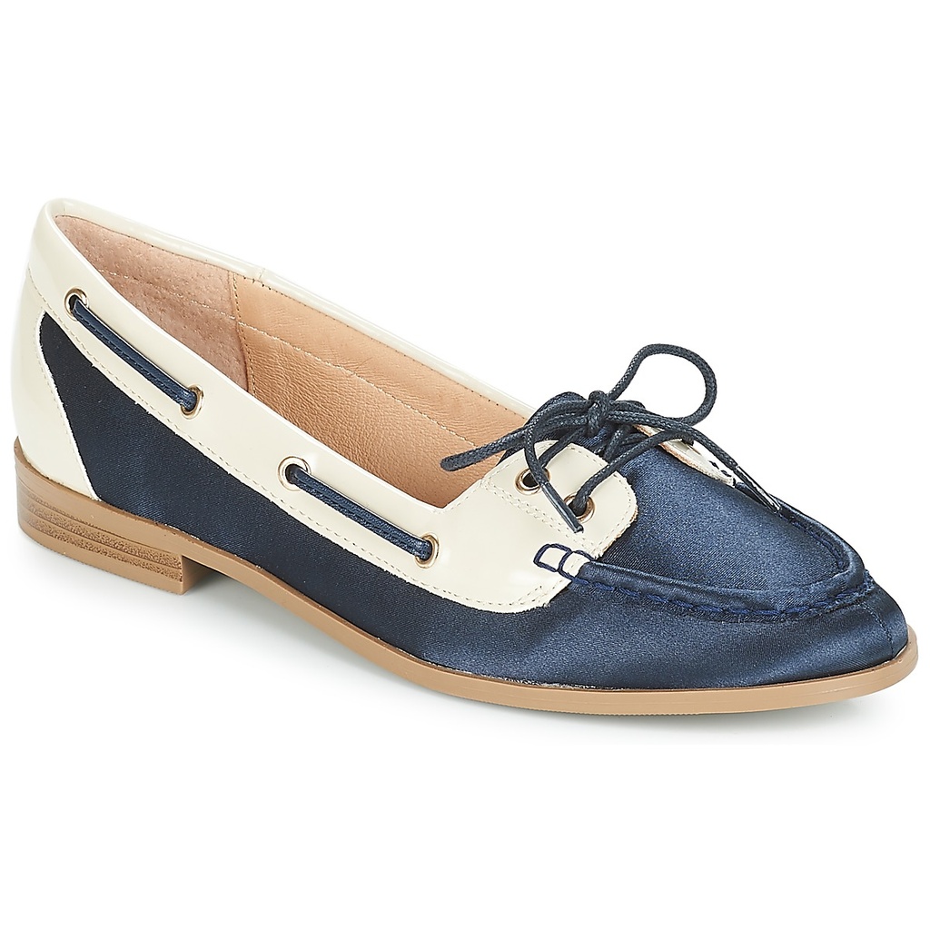 Andre Mocassins
 Femme Cuir Bleu Beige