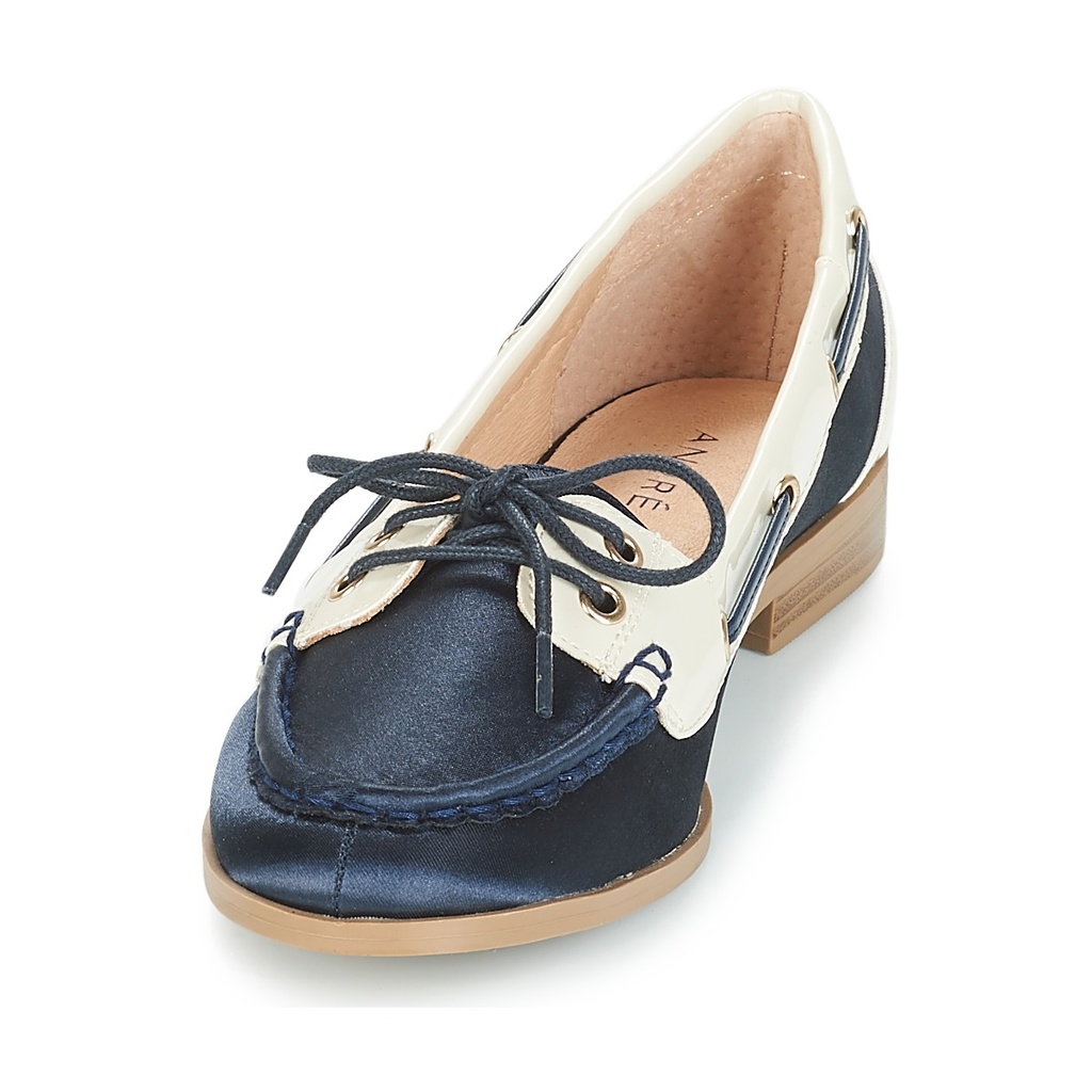 Andre Mocassins
 Femme Cuir Bleu Beige