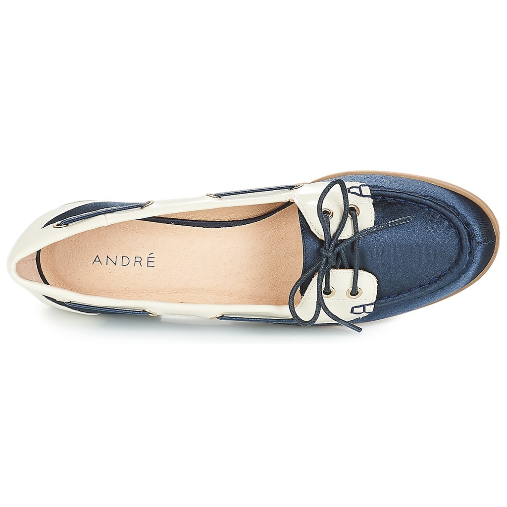 Andre Mocassins
 Femme Cuir Bleu Beige
