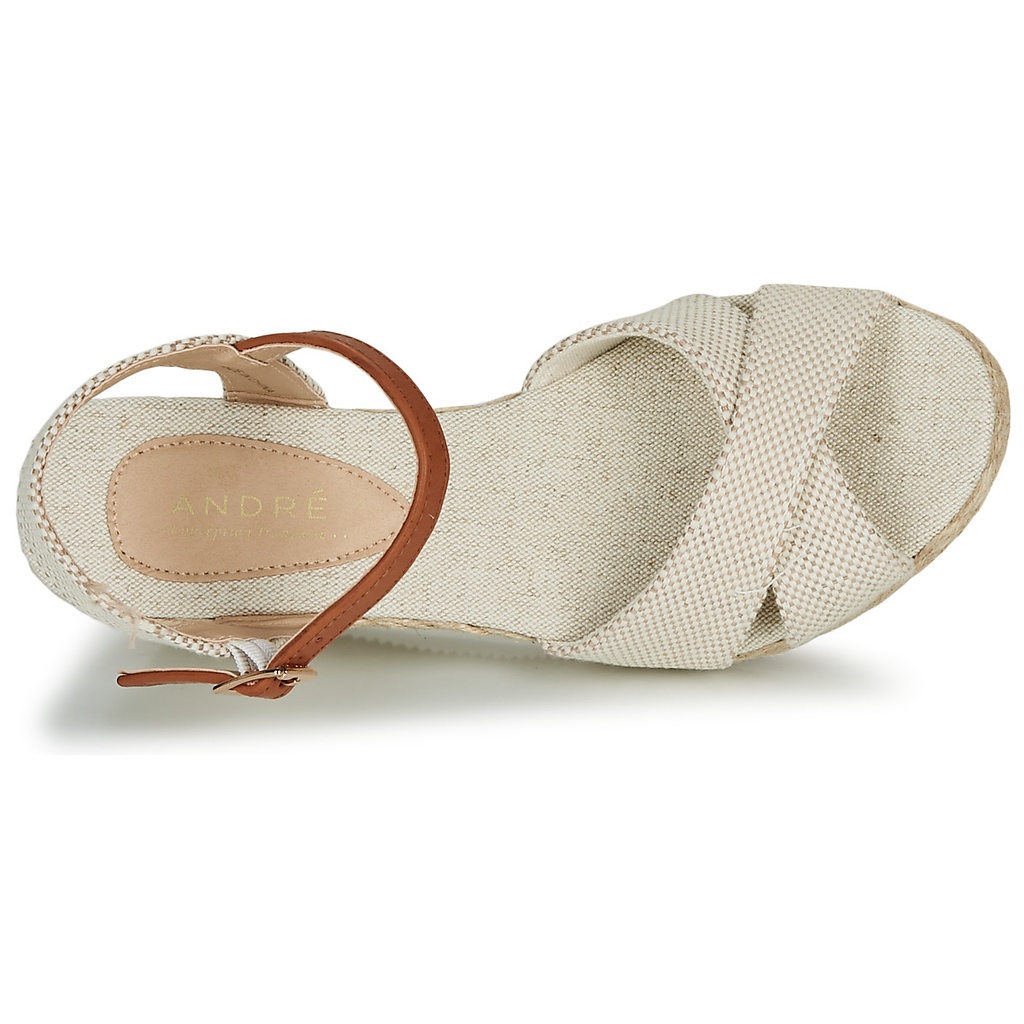 Andre Sandales
 Femme Pauletta Textile Beige