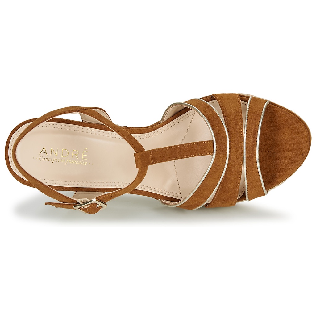 Andre Sandales
 Femme July Cuir Marron