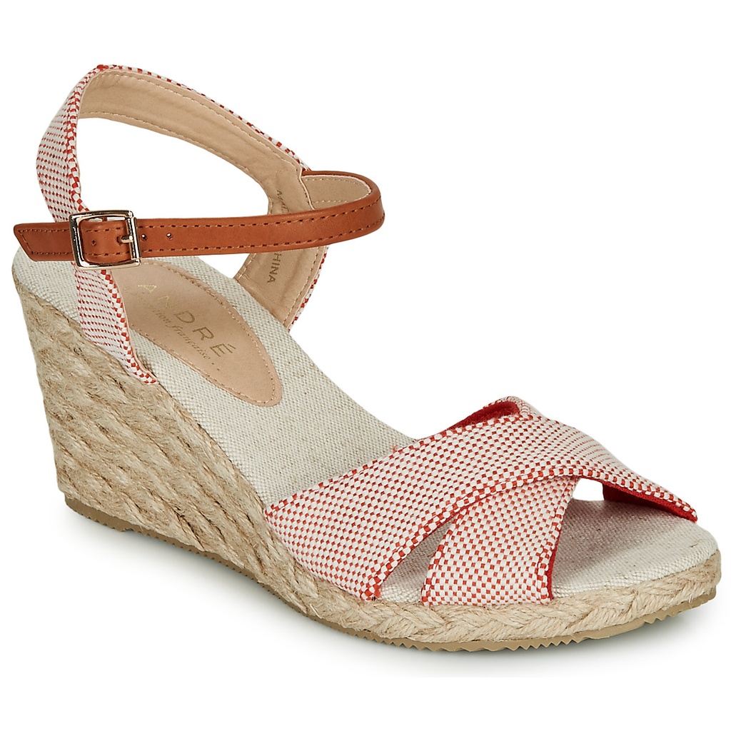 Andre Sandales
 Femme Pauletta Textile Rouge