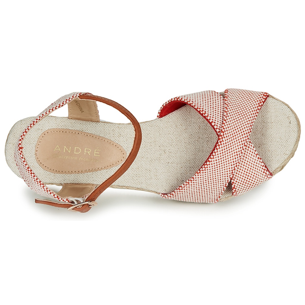 Andre Sandales
 Femme Pauletta Textile Rouge