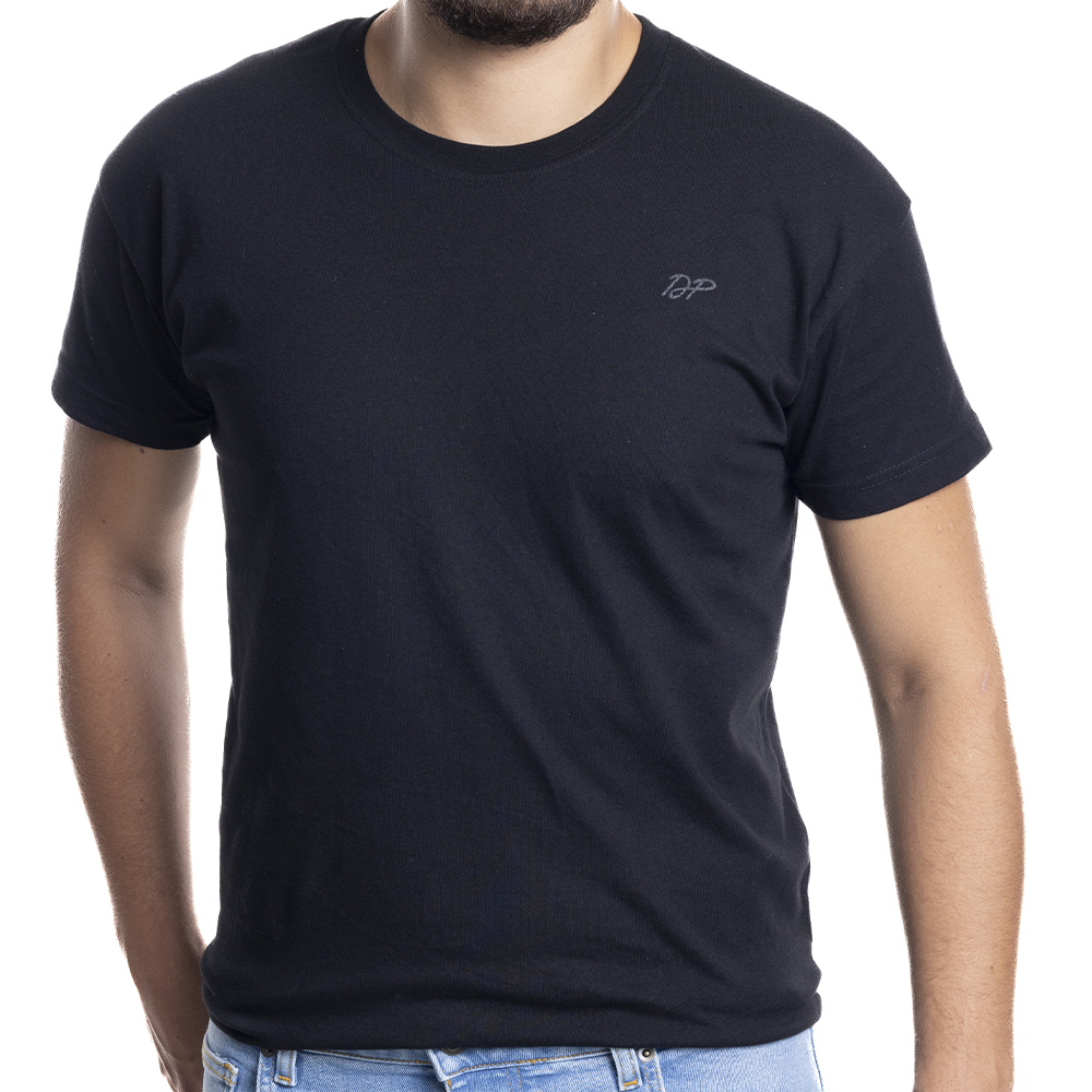 Depart T-Shirt Homme
  Noir 100% Coton Simple 