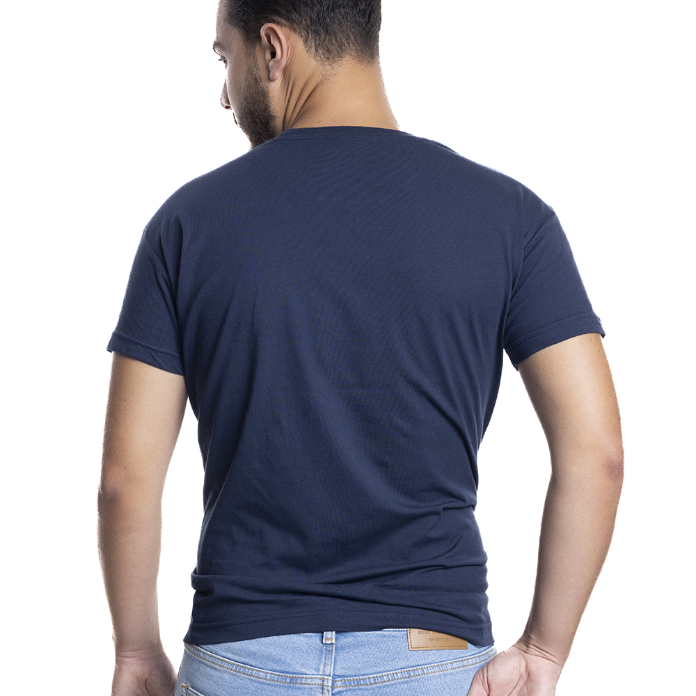 Depart T-Shirt Homme
  Bleu 100% Coton Simple 