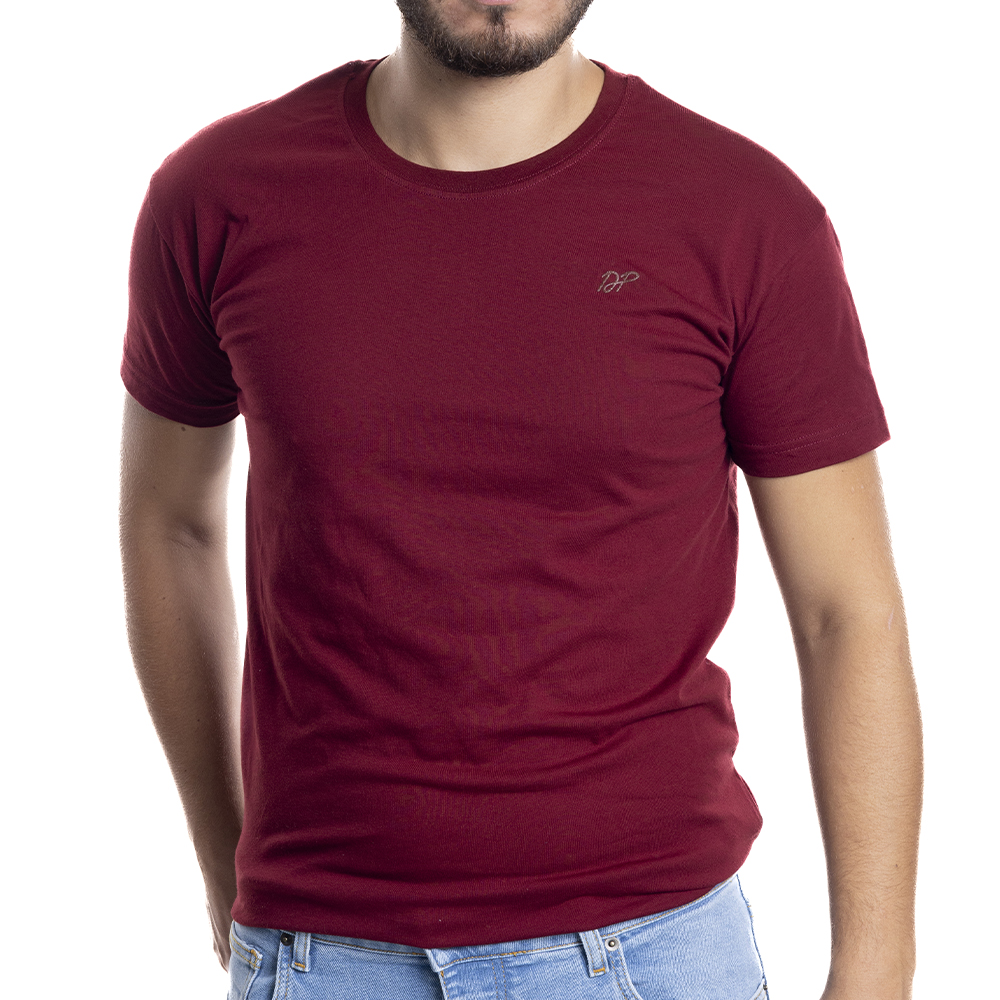 Depart T-Shirt Homme
  Bordeau 100% Coton Simple 