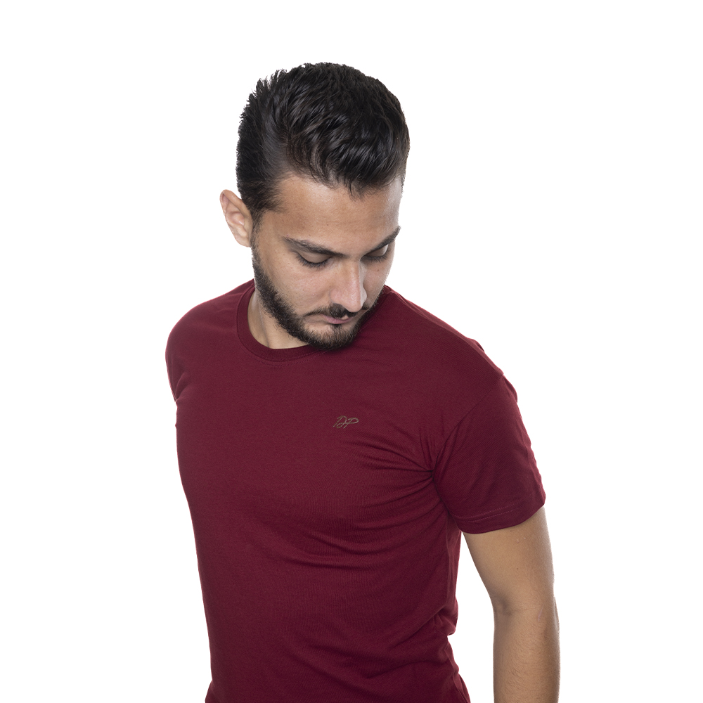 Depart T-Shirt Homme
  Bordeau 100% Coton Simple 