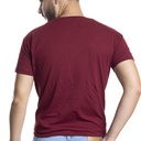 Depart T-Shirt Homme
  Bordeau 100% Coton Simple 